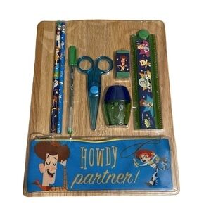 Disney Toy Story Stationary Set NEW Pencils Scissors Ruler School Supplies Woody